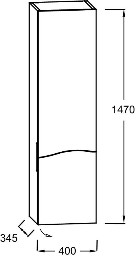 Jacob Delafon Sherwood EB1836RRU-P13 Шкаф-пенал подвесной 40 R
