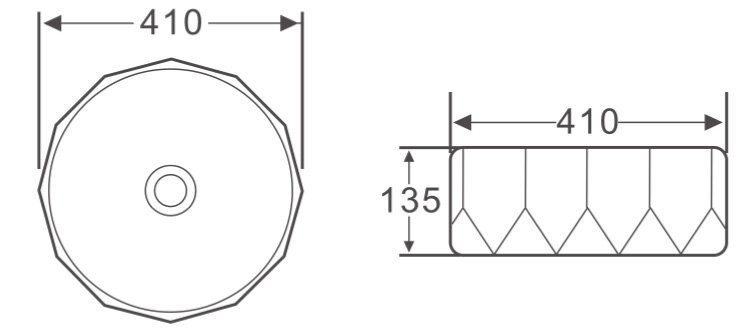 BelBagno BB1409H301 раковина накладная 41 см черная