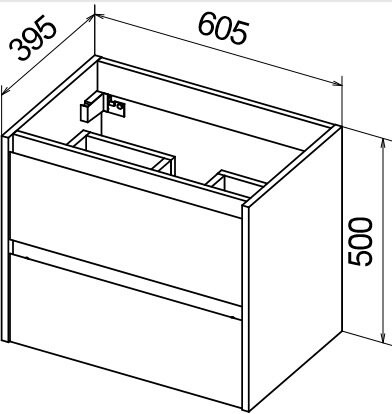 BelBagno Kraft 39-60 см тумба с раковиной KRAFT 39-600/390-2C-SO-PG подвесная