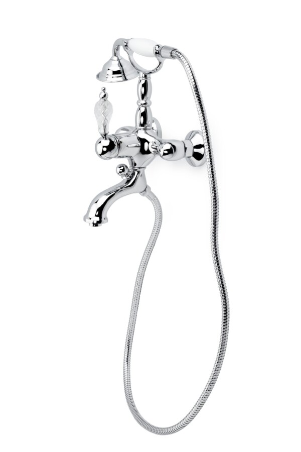 Смеситель для ванны с душевым комплектом Boheme Crystal Хром 263-CRST