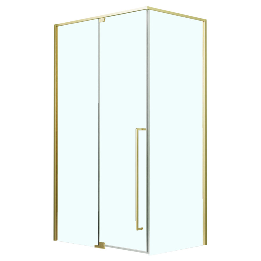 Душевое ограждение Azario Male 900х900х1950 прозрачное стекло 6 мм, профиль брашированное золото AZ-J50-90-BGL-CL