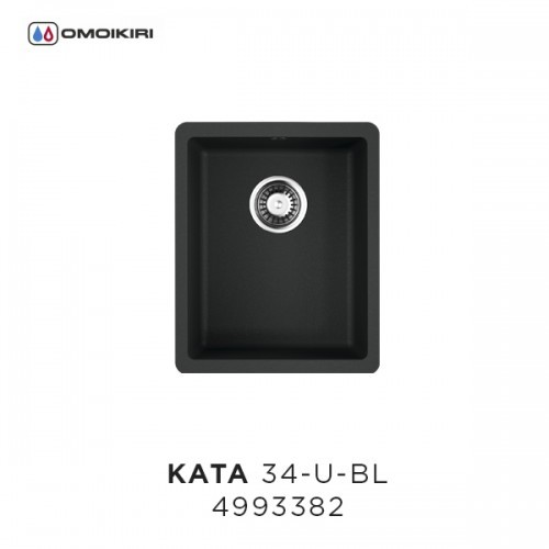 Omoikiri Kata 34-U-BL 4993382 кухонная мойка аrtgranit черный 34х42 см