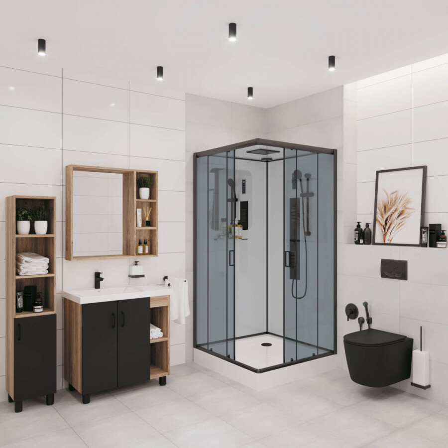 Niagara NG 6901-01GQ Душевая кабина 90x90 квадратная 69010134GQBLACK