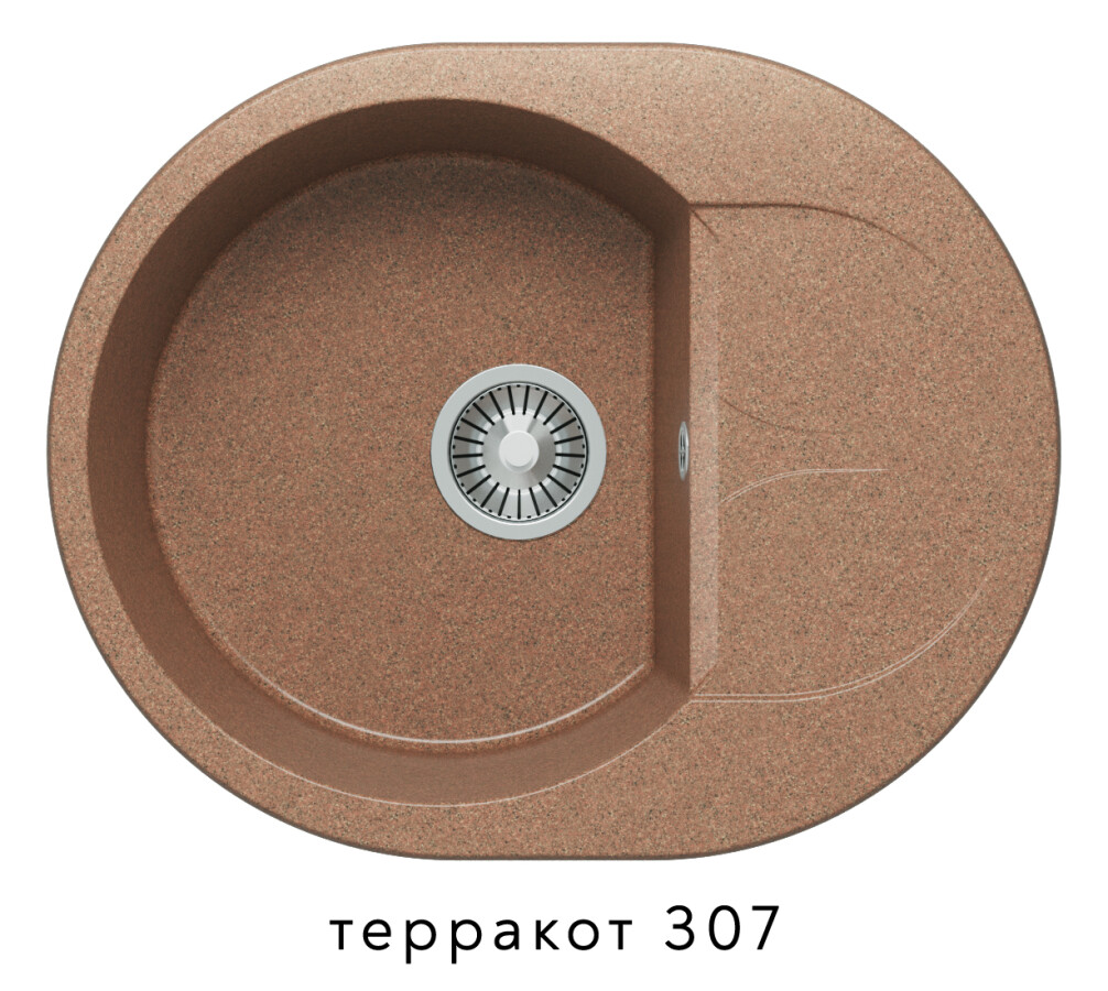 Polygran Atol-620 50*62 см мойка для кухни терракот