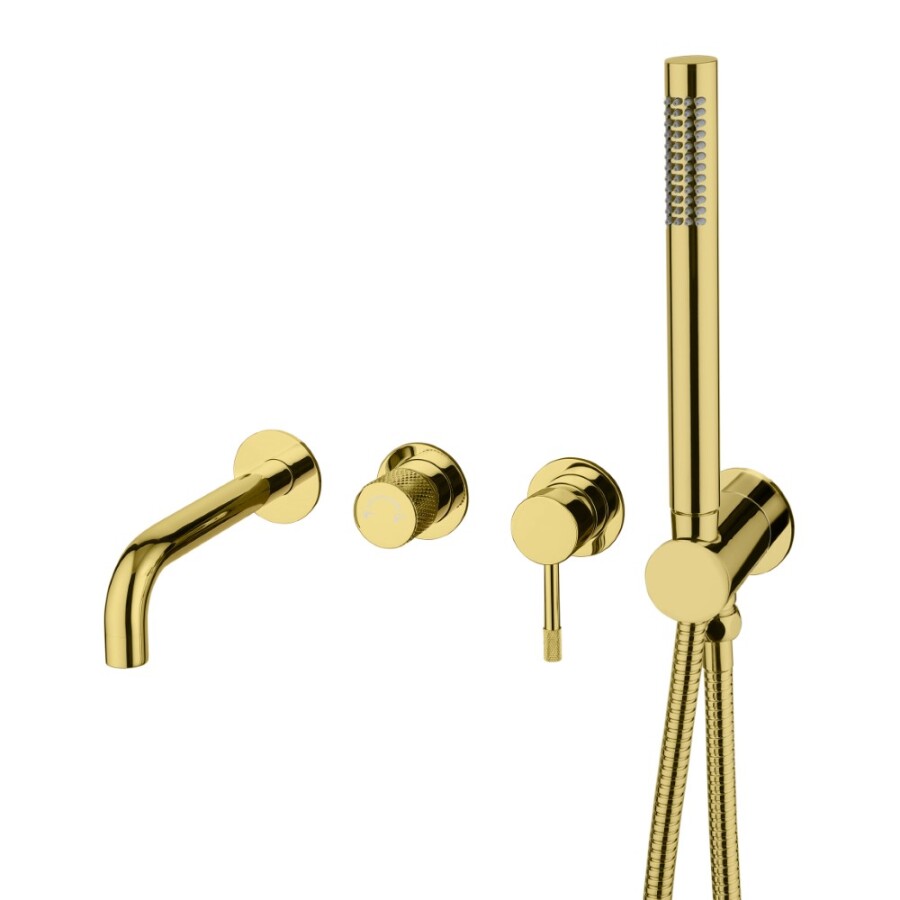 Смеситель для ванны встраиваемый Boheme Uno Gold 464-3-G