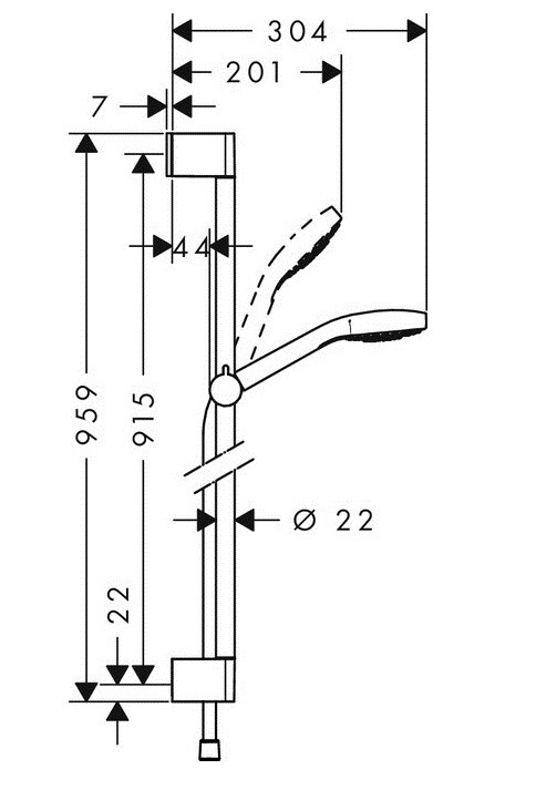 Душевой набор Hansgrohe 26570400 Croma Select S