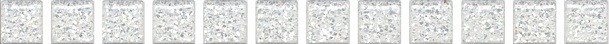 Kerama Marazzi 20х1,4 см карандаш настенный Бисер белый серебро