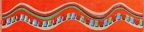 Tubadzin Majolika Malva 13 20x4 см бордюр красный