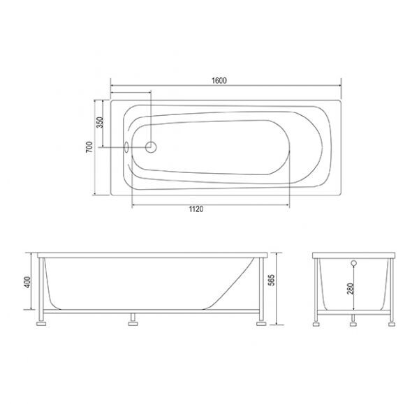 Mirsant Light 160*70 ванна акриловая прямоугольная УТ000064885