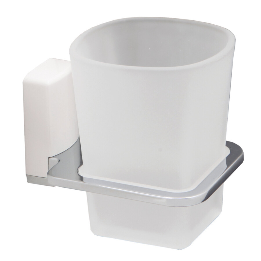 WasserKRAFT Leine K-5028WHITE стакан для зубных щеток хром/белый