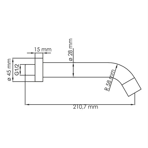 WasserKRAFT A084 излив для ванны черный