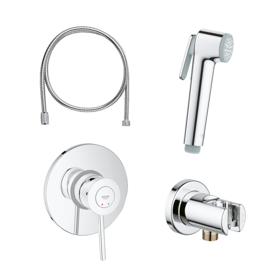 Набор для гигиенического душа GROHE BauClassic, хром 129186
