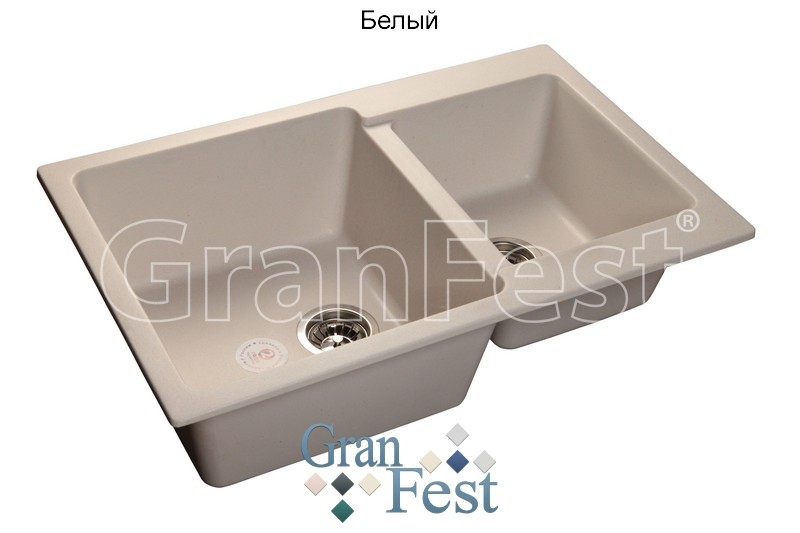 GranFest Practic GF-P-780K кухонная мойка белый 77.5 х 50.6 см