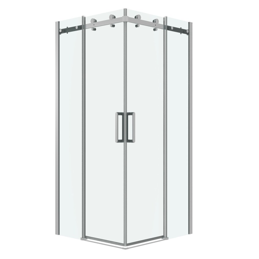 Душевое ограждение Grossman Classic 300.K33.04.8080.10.00 (80х80х195) квадрат,раздвижная,хром,стекло прозрачное, 2 места