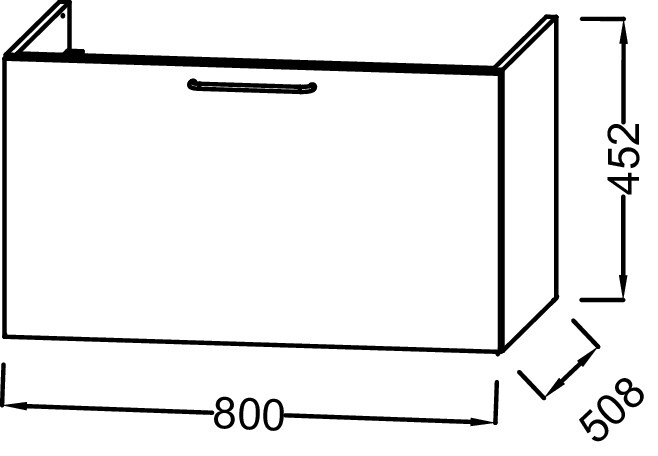 Jacob Delafon Odeon Rive Gauche EB2512-R5-E10 80 см тумба под раковину подвесная