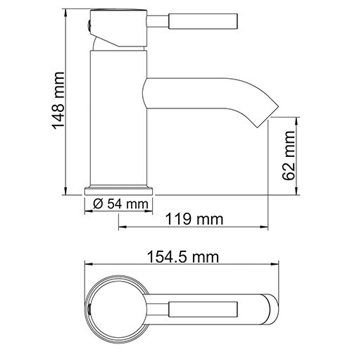 WasserKRAFT Main 4105 смеситель для раковины 35 мм