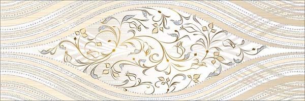 Уралкерамика Сезаль 20х60 см декор настенный волна орнамент 