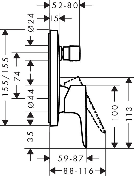 Hansgrohe Talis E 71745000 смеситель скрытого монтажа хром