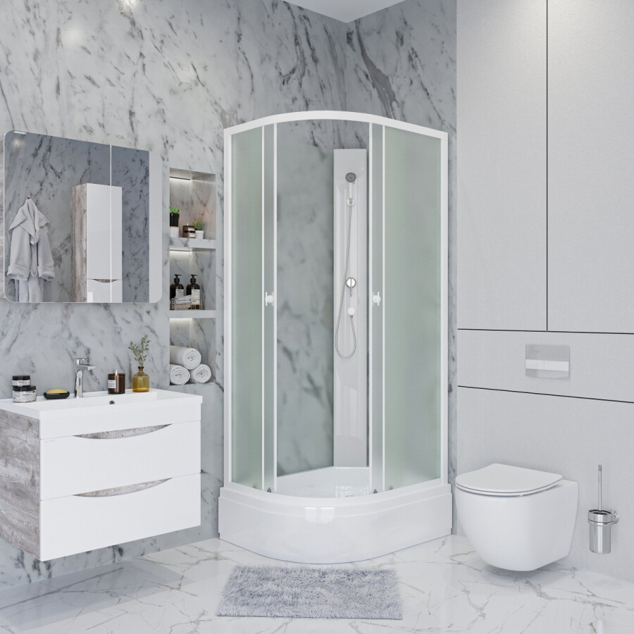 Niagara Promo Душевая кабина 90x70 Правая Без крыши P90/70/26R/MT/BK