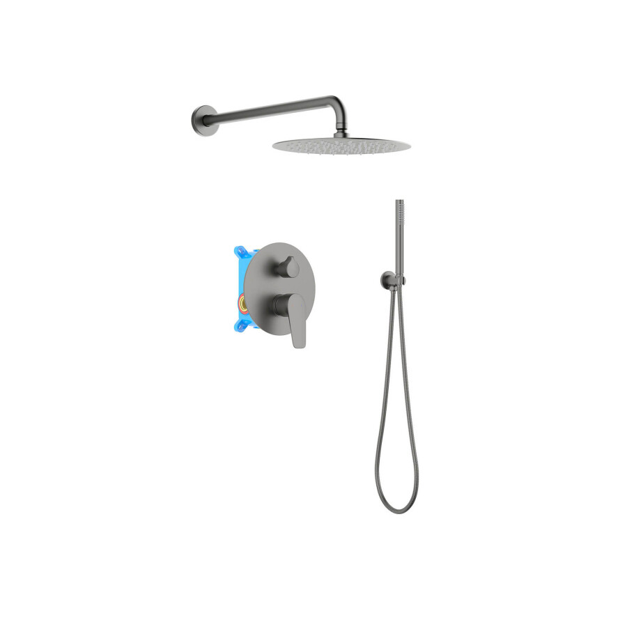 Aquatek Бетта AQ1172BGM Душевой комплект Set 3 в 1 Оружейная сталь