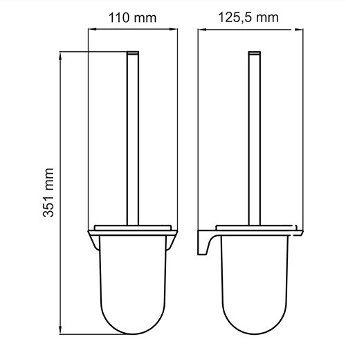 WasserKRAFT Aisch K-5927 туалетный ершик золото