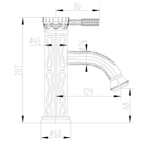 Lemark Jasmine LM6606B смеситель для раковины 35 мм