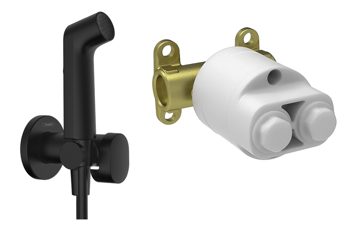 Hansgrohe 29232670S Set HG Комплект для гигиенического душа встроенный (29232670+29235180), матовый черный