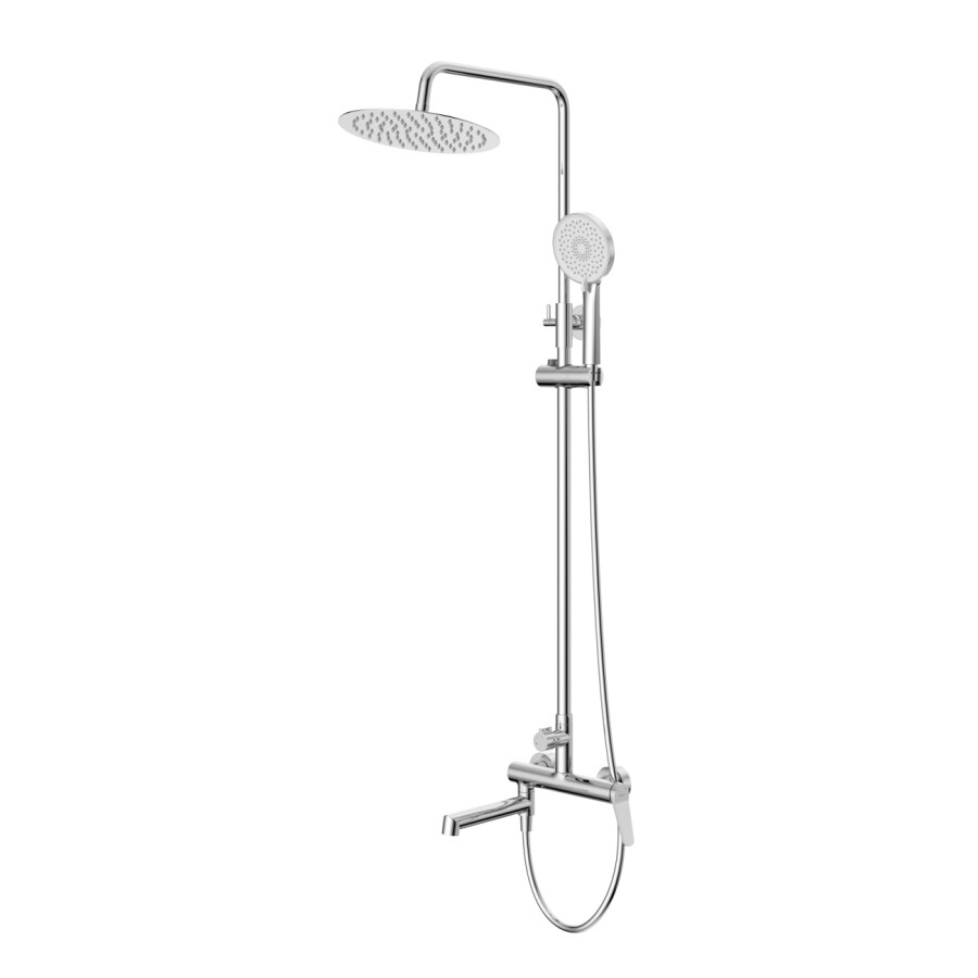Душевая стойка BelBagno со смесителем и изливом UNIQUE-VSCM-CRM
