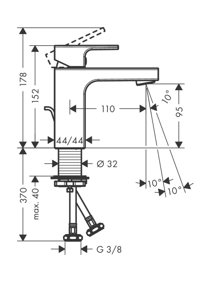 Hansgrohe Vernis Shape 71561000 смеситель для раковины хром