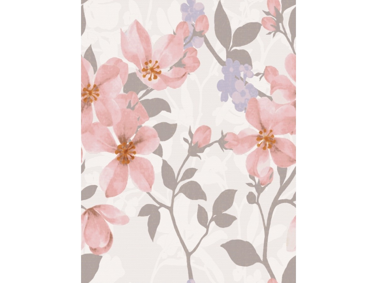 Декор настенный Lasselsberger Натали 25х33 см розовый