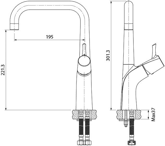 Iddis Kitchen Line K07SB0LI05 смеситель для кухни хром