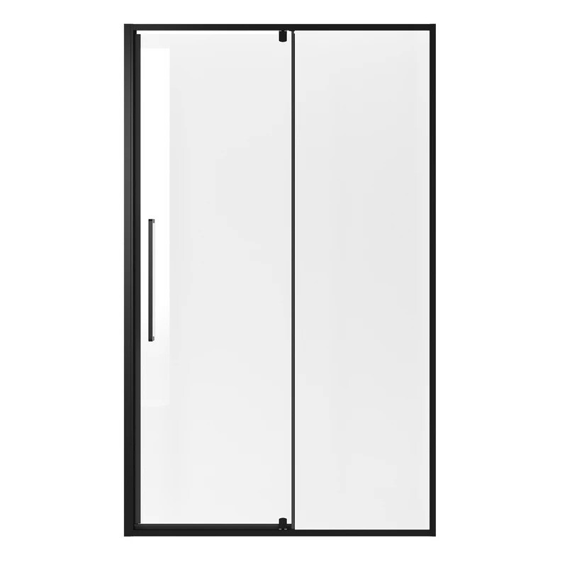 Дверь в нишу Niagara Nova NG-85-12AB (120х195) черный матовый,стекло прозрачное,дверь распашная,1 место