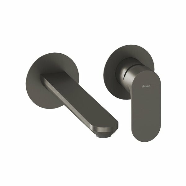 Ravak Eleganta Смеситель для раковины настенный графит матовый X070329