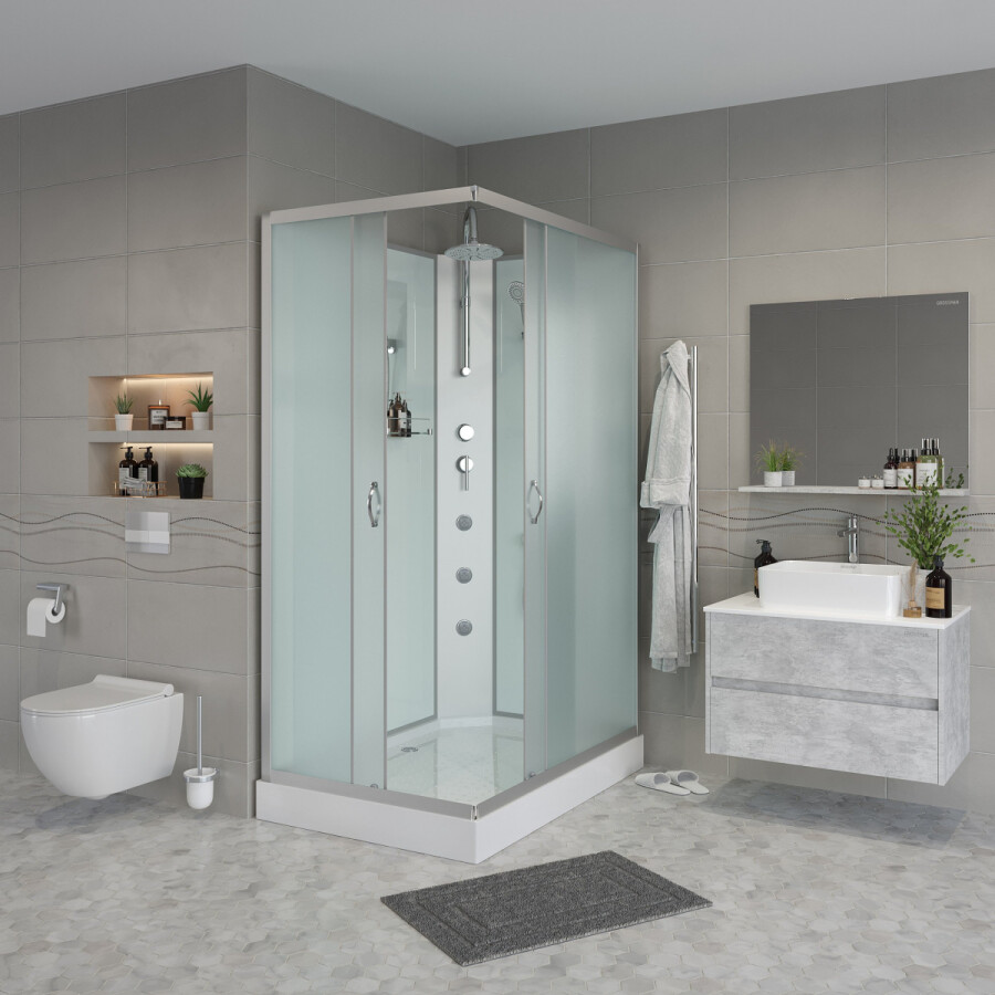 Niagara Classic NG 43285-14QBKTG Душевая кабина 120x80 Без крыши с тропическим душем и гидромассажем 432853QBKTG