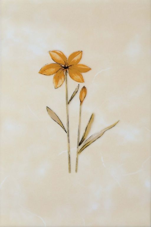 Газкерамика Валентино Георгин, Цветы 20х30см декор настенный песоный глянцевый