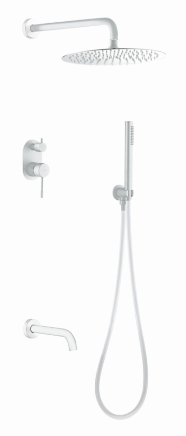 Душевая система с изливом Boheme Uno Белый матовый 464-2-MW