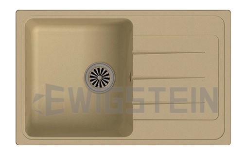 GranFest Ewigstein Elegant 50F кухонная мойка бежевый 76.2х48 см