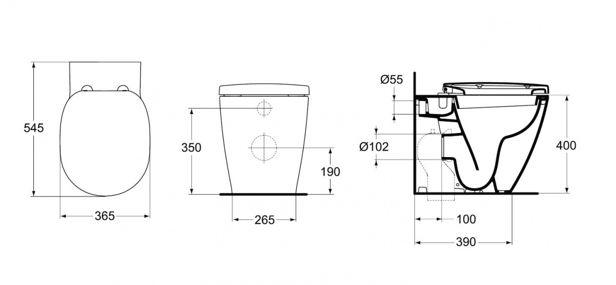 Ideal Standard Connect E803401 унитаз напольный