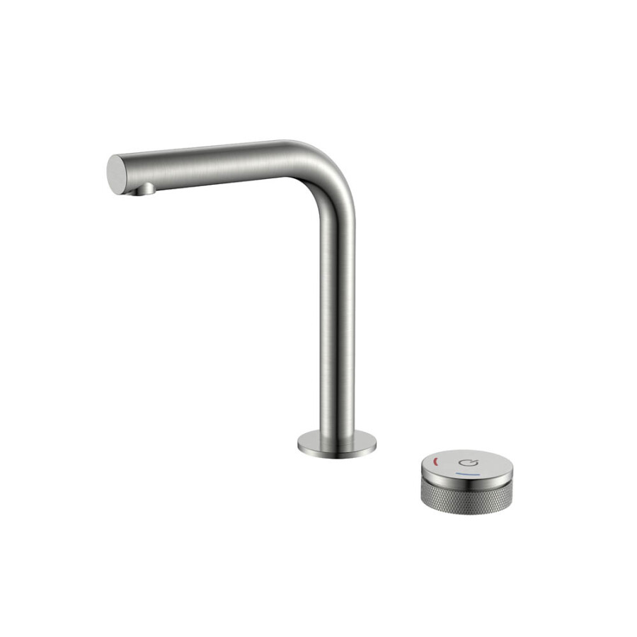 Смеситель автоматический для раковины на 2 отв. Boheme Tech Shine Nikel Brush 158-NB