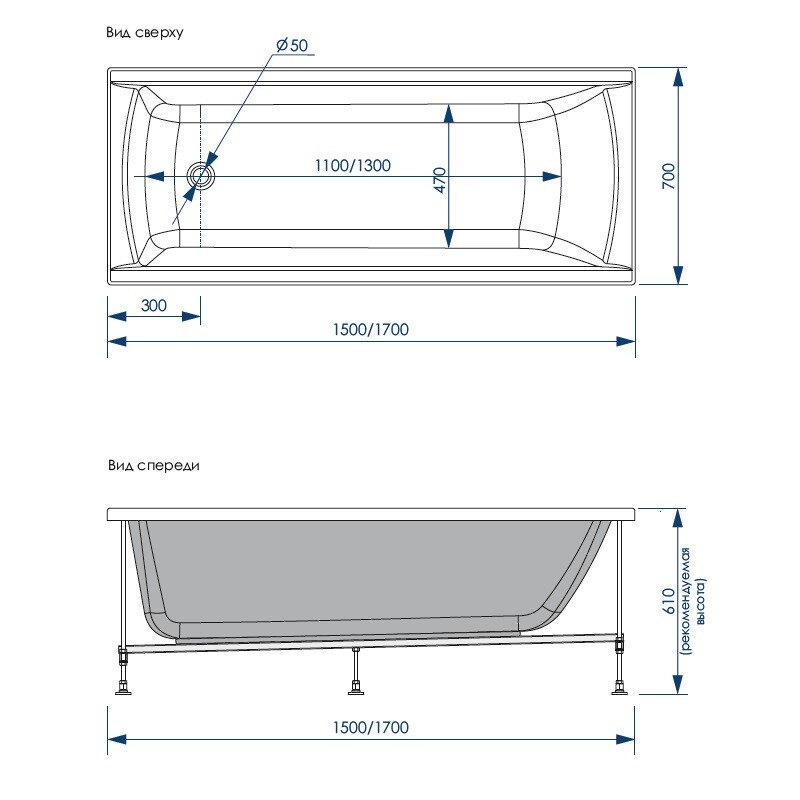 Loranto Milton 150 70 см ванна акриловая CS00063081
