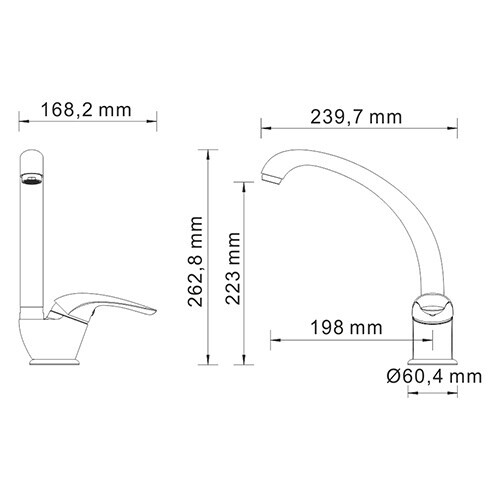 WasserKRAFT Rossel 2807 смеситель для кухни хром