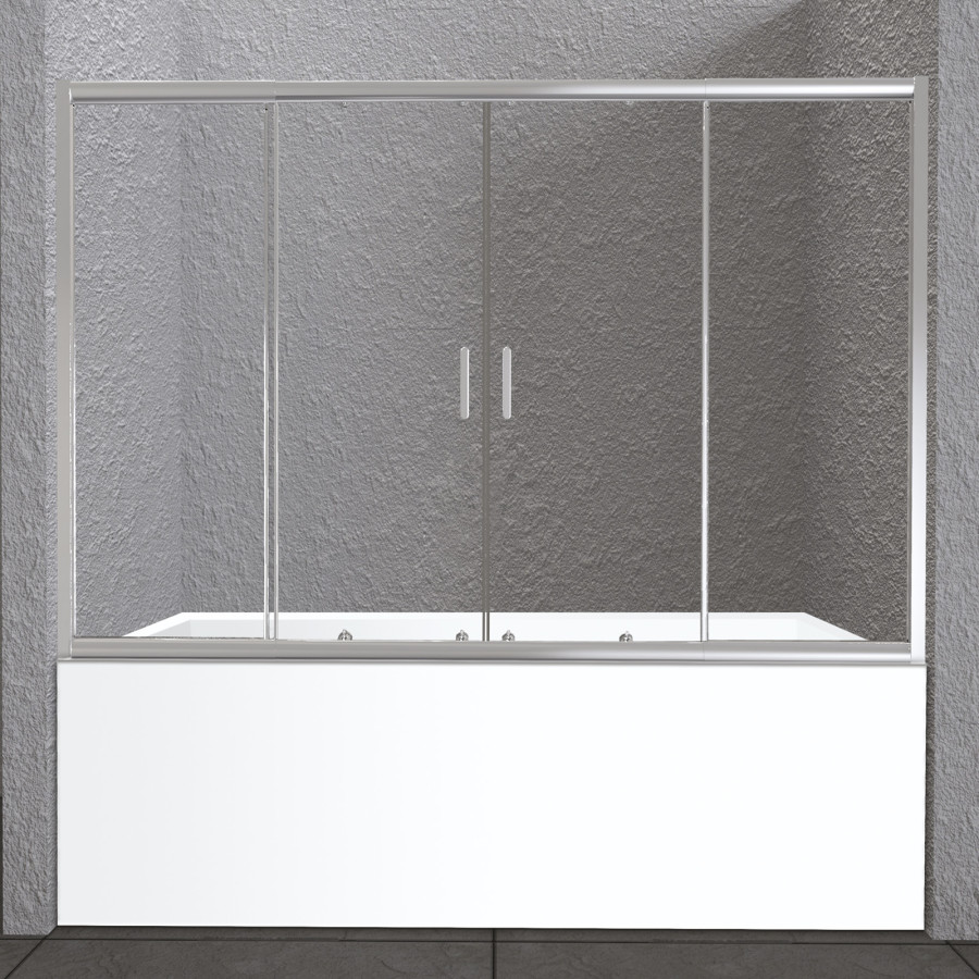 BelBagno UNIQUE-VF-2-150/180-140-C-Cr 150/180*140 шторка на ванну