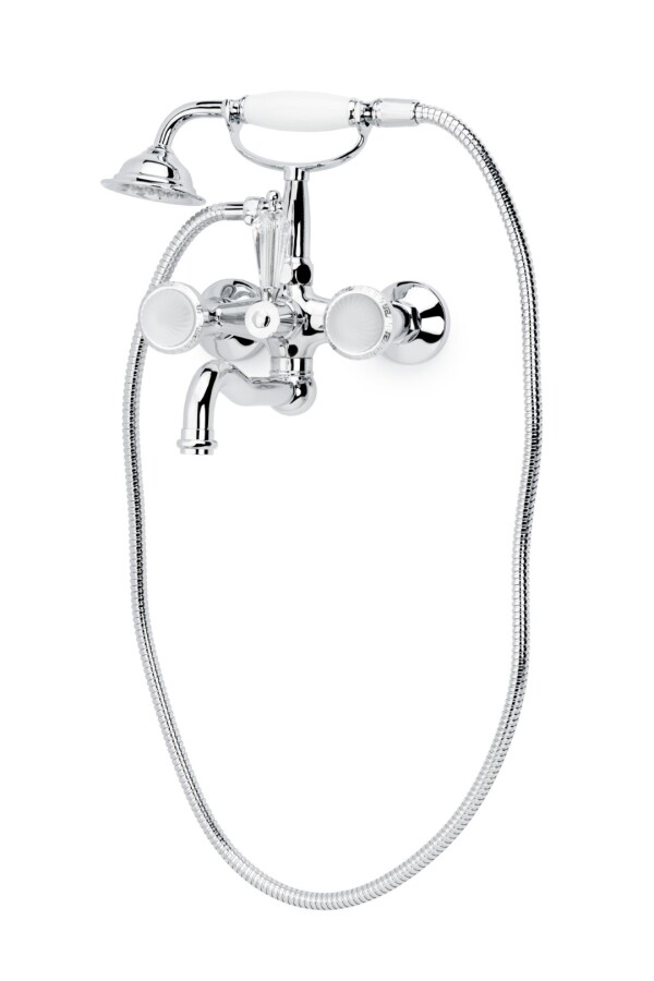 Смеситель для ванны с душевым комплектом Boheme Satine Хром 273-ST