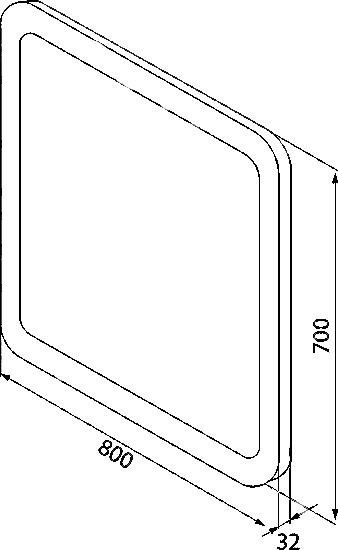 Зеркальное полотно Iddis Edifice 80*70 EDI8000i98