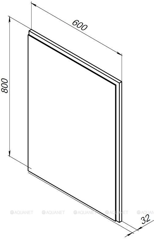 Зеркальное полотно Aquanet Nova Lite 60*80 дуб рошелье 00242621