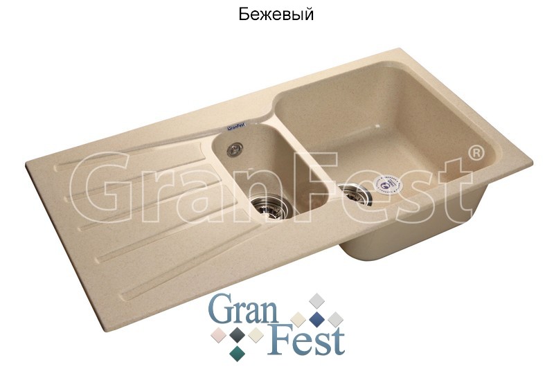 GranFest Standart GF-S940KL кухонная мойка бежевый 93х49.2 см