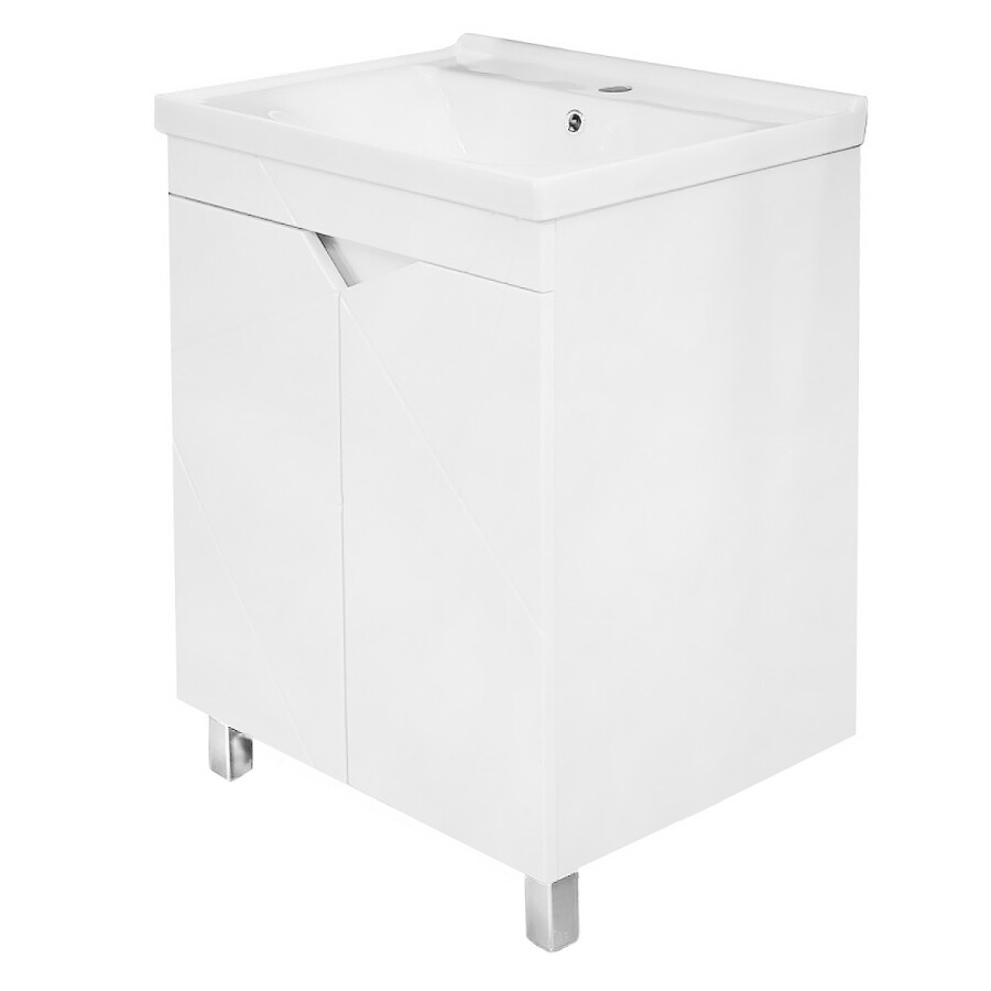 Комплект Тумба Loranto Оптимум 60 600х470х825 напольная, с раковиной Monte NEO 60, белый CS00106210