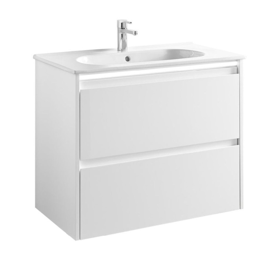 Gala Klea 7928101 тумба с раковиной подвесная белая 80x46x65 см