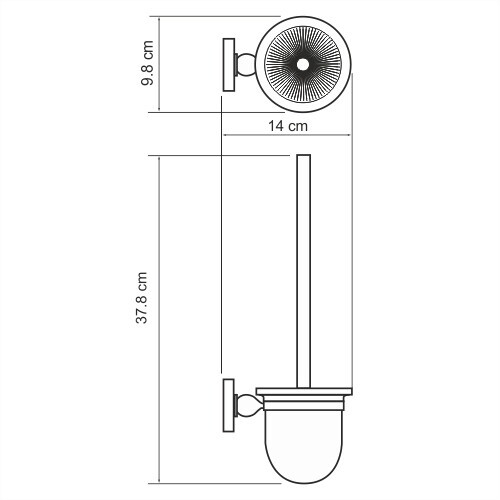 WasserKRAFT Diemel K-2227 туалетный ершик хром
