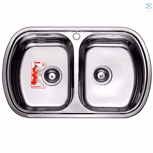 Мойка из нержавеющей стали врезная 77х49 см Zerix Z7749-08-180D decor ZM0513